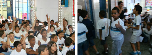 Os alunos que fizeram perguntas foram presenteados com quebra-cabeças do INCT-INOFAR